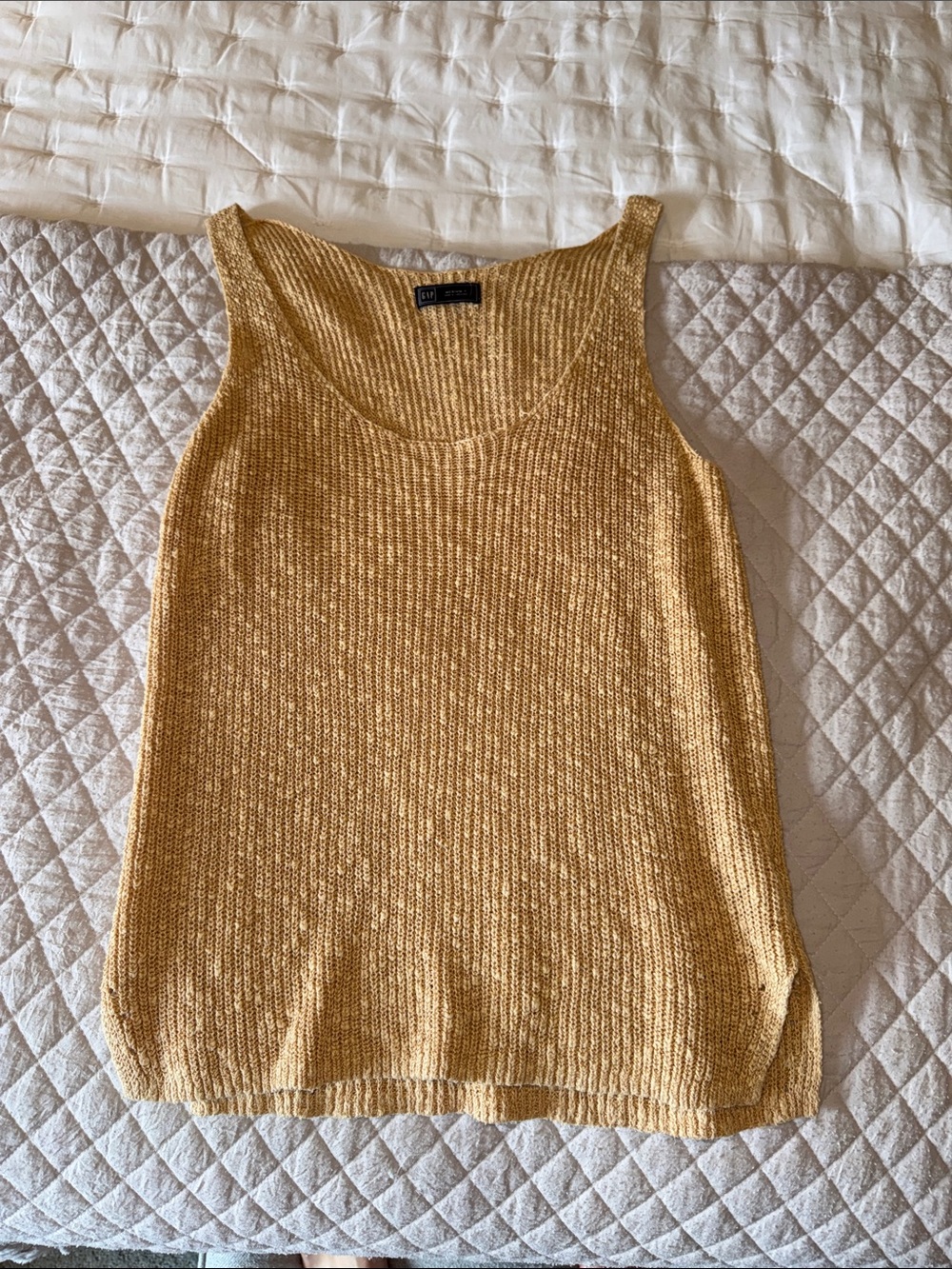 GAP Golden Yellow Knit Tank Top